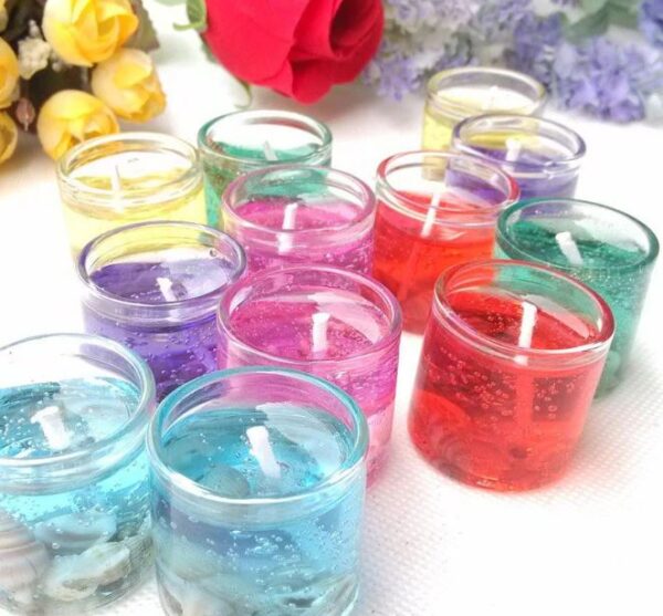 Velas mini en gel varios colores y aromas